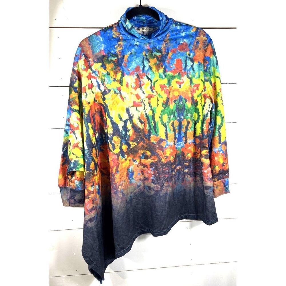 Unbranded Women's Blue and Yellow Blouse